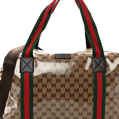 Gucci Crystal Monogram Web Large Carry On Duffle Bag Brown 7 of 13