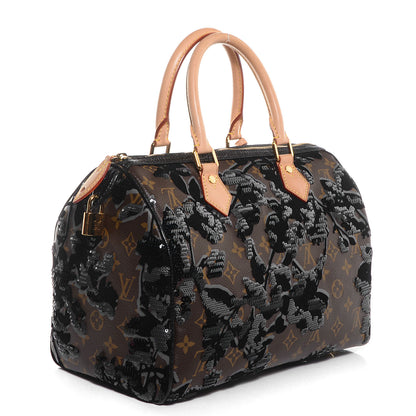 Louis Vuitton Monogram Fleur De Jais Sequins Speedy 30 3 of 8