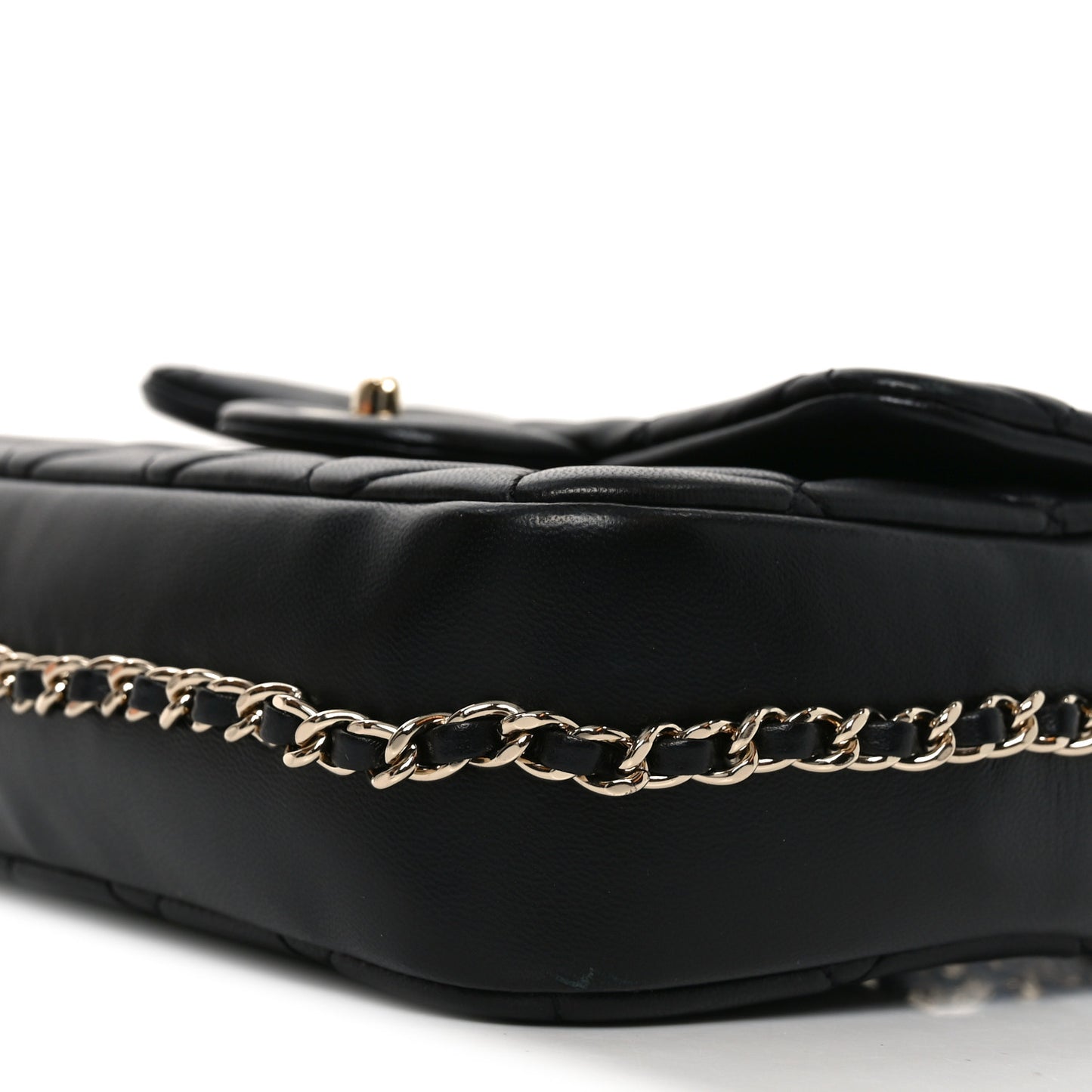 Lambskin Quilted Small My Precious Flap Black