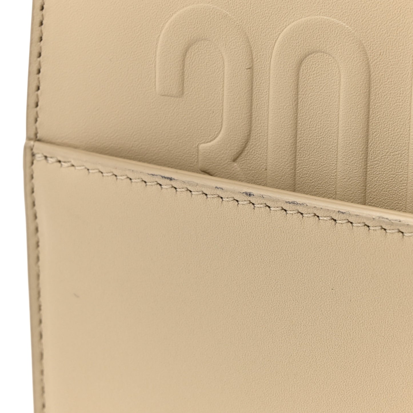 Smooth Calfskin 30 Montaigne Flap Bag Beige