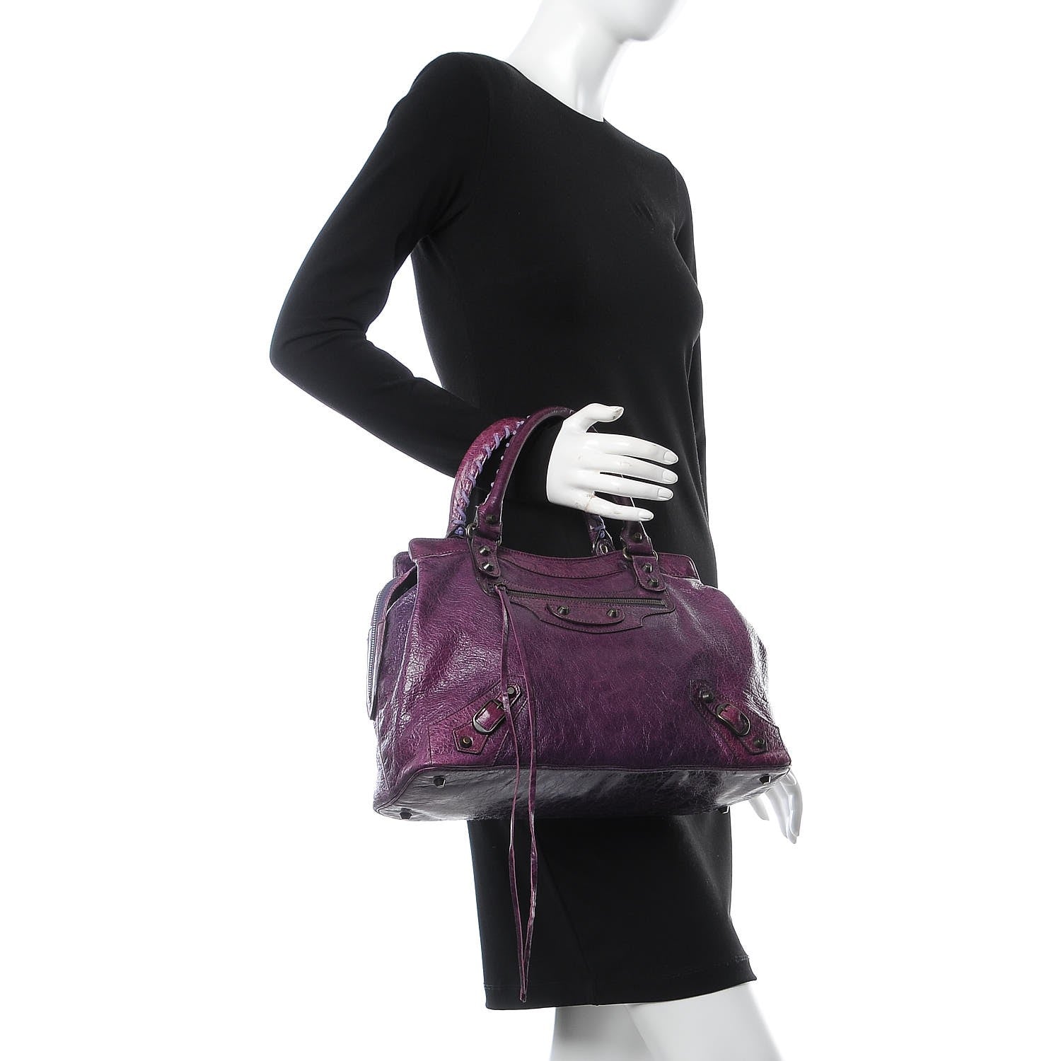 Balenciaga Agneau Classic Hardware Step Violet 2 of 8