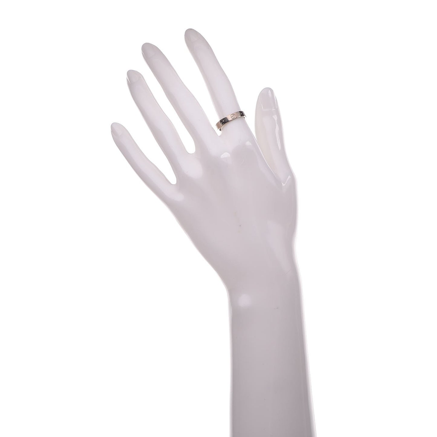 18K White Gold 3.5mm LOVE Wedding Band Ring 52 6