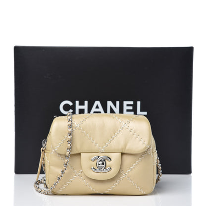 Chanel Metallic Lambskin Stitched New Mini Flap Gold 9 of 9