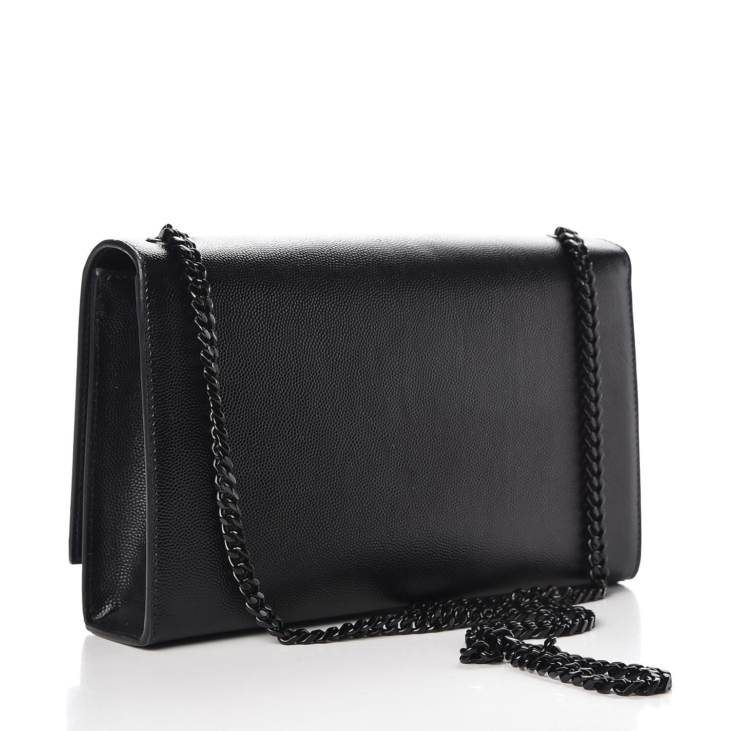 Saint Laurent Grain De Poudre Medium Classic Monogram Kate Satchel Black 3 of 10
