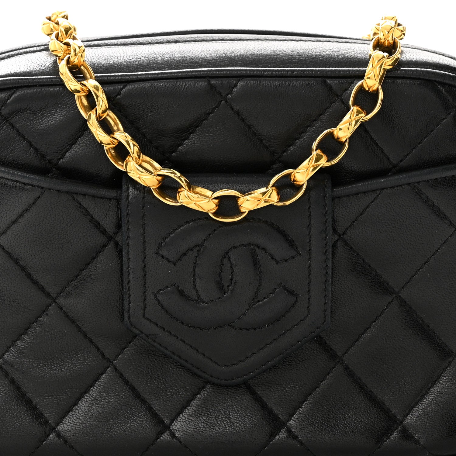 Chanel Lambskin Quilted Tassel Camera Case Black 9 of 11