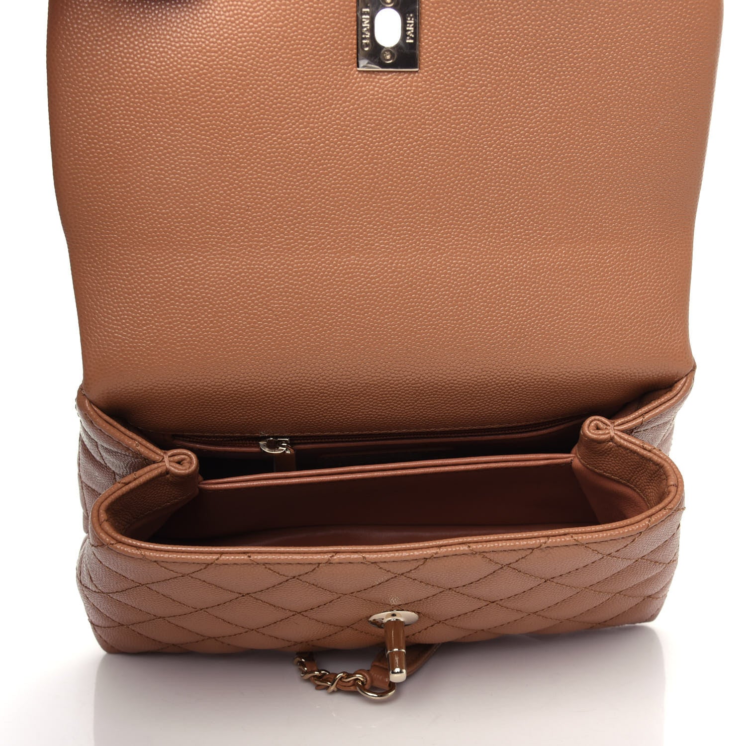 Chanel Caviar Quilted Mini Coco Handle Flap Brown 5 of 10