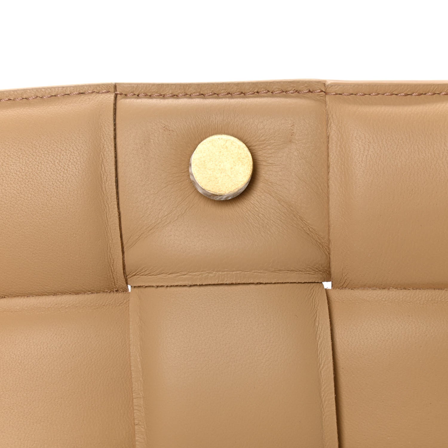 Bottega Veneta Lambskin Maxi Intreccio Padded Chain Cassette Crossbody Bag Almond 9 of 20