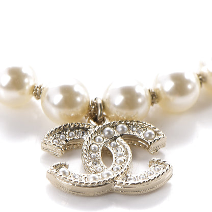 Chanel Crystal Pearl CC Bracelet Gold 4 of 6