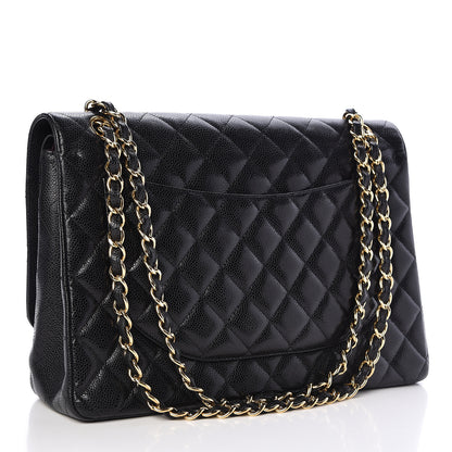 Chanel Caviar Quilted Maxi Double Flap Black 3 of 10