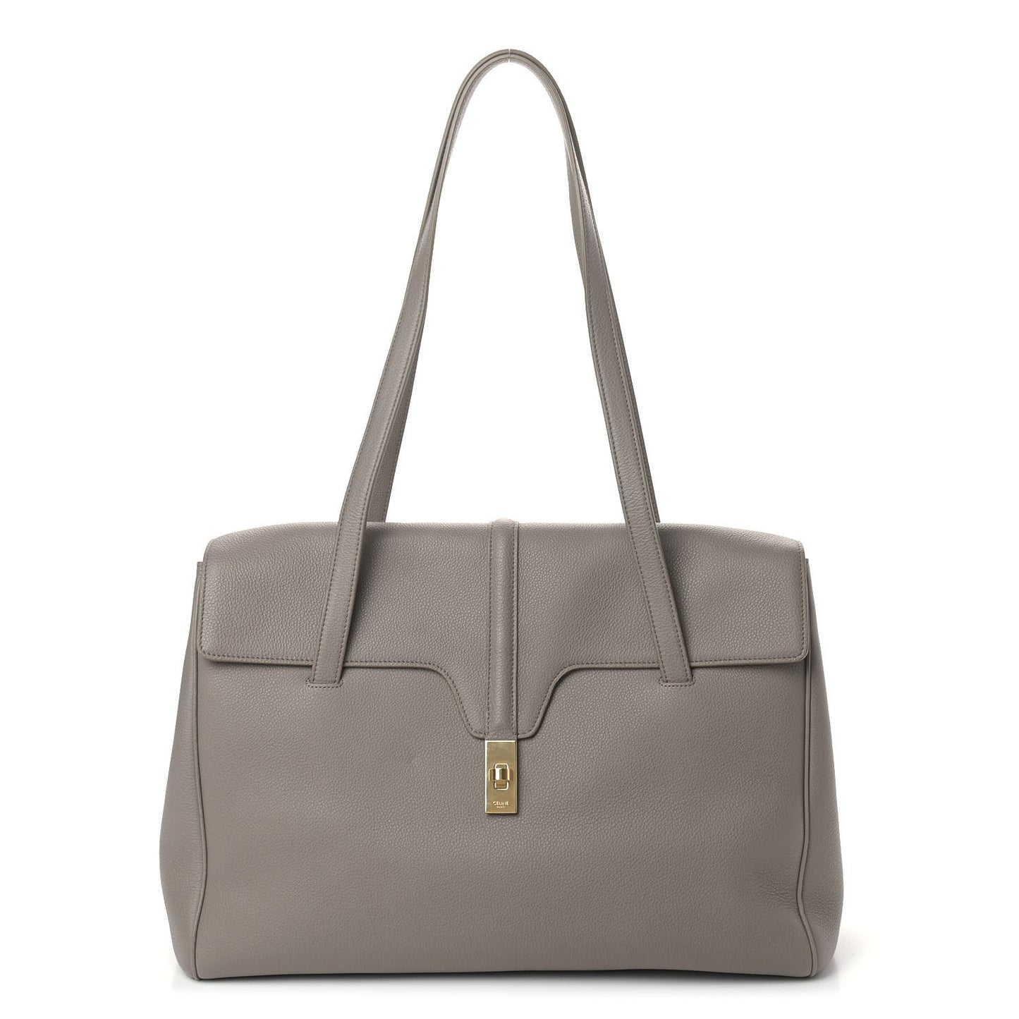 Supple Grained Calfskin Large Soft 16 Bag Pebble