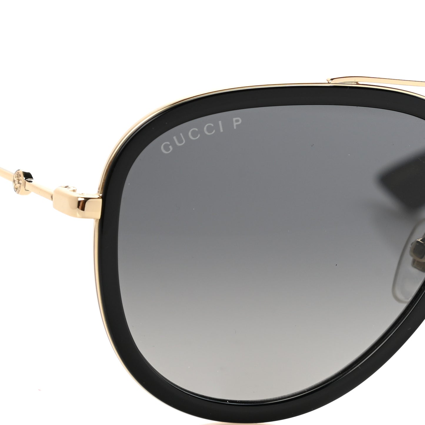 Aviator Sunglasses GG0062S Black Gold