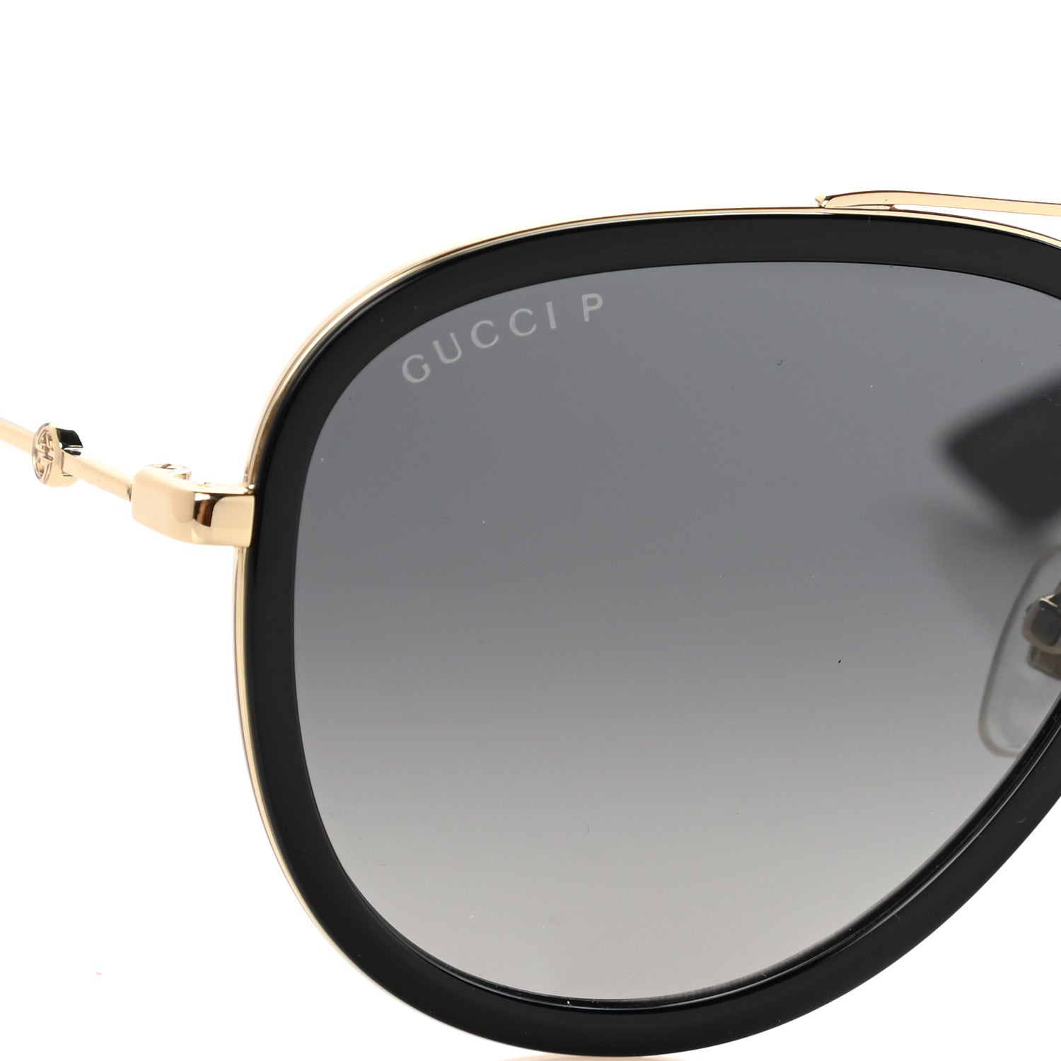 Gucci Aviator Sunglasses GG0062S Black Gold 5 of 7