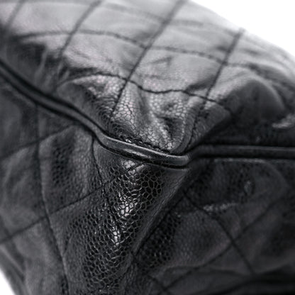 Chanel Crumpled Grained Calfskin Quilted Large Shiva Flap Black 11 of 13