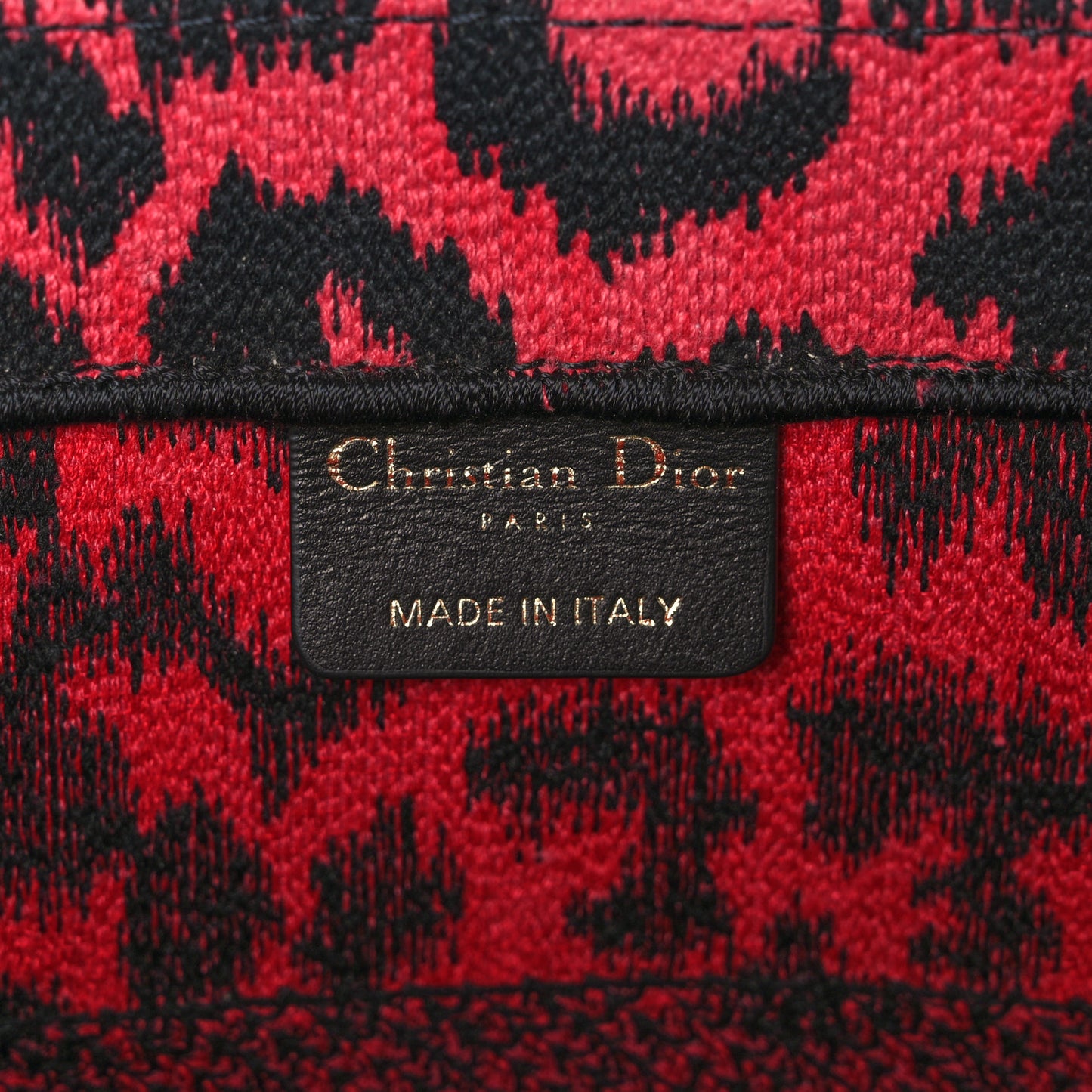 Canvas Mizza Embroidered Medium Leopard Book Tote Fuchsia Multicolor