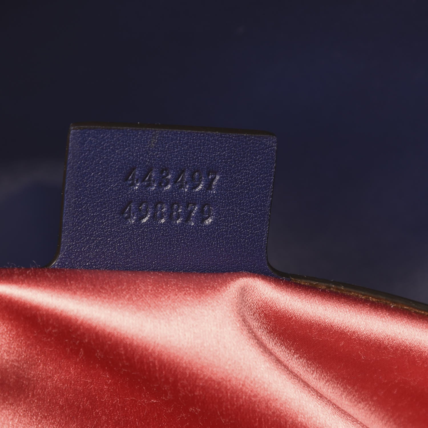Gucci Velvet Matelasse Deer Embroidered Small GG Marmont Shoulder Bag Cobalt 6 of 9