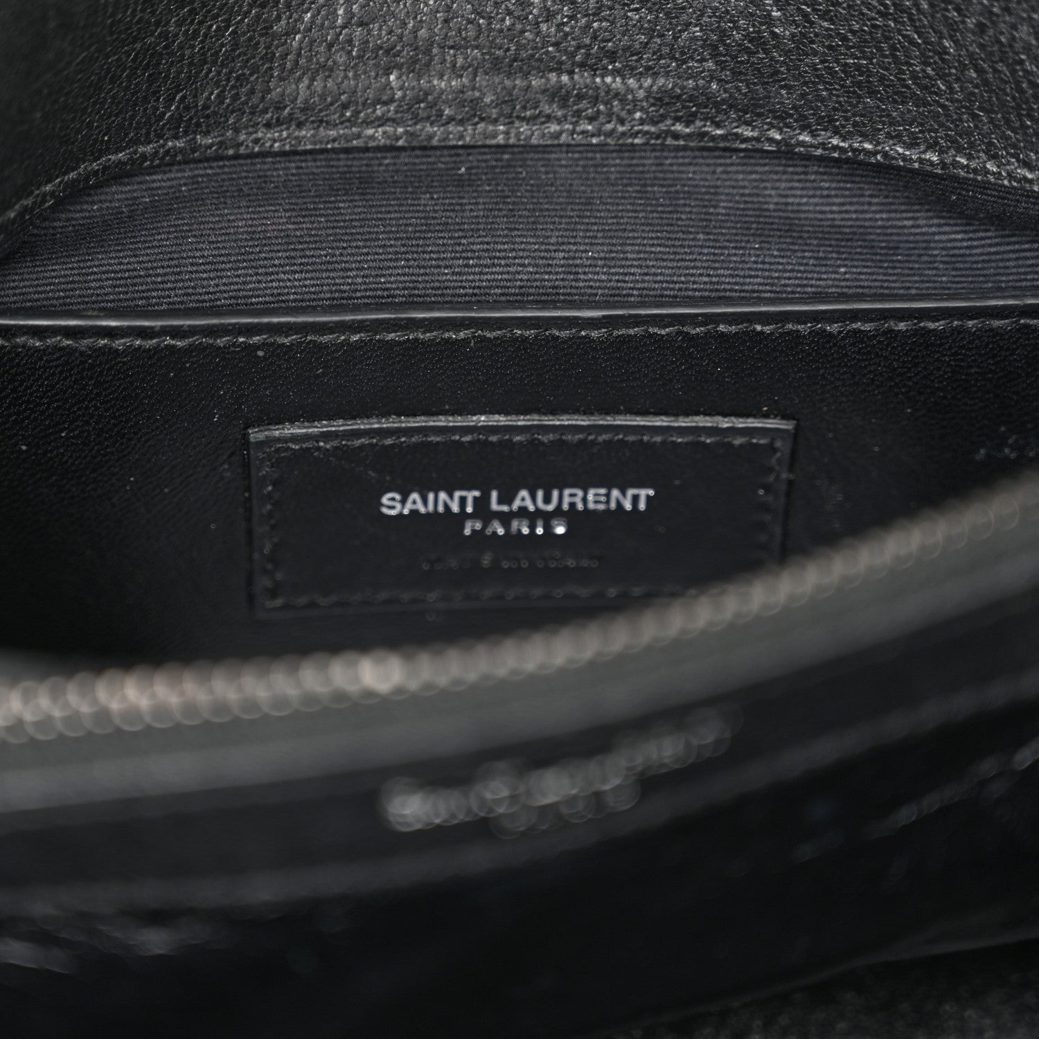 Saint Laurent Sheepskin Matelasse Chevron Monogram Medium College Bag Black 6 of 16