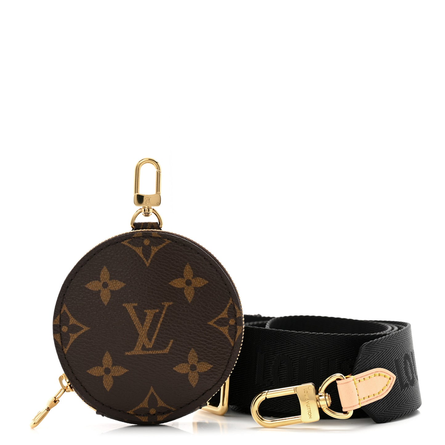 Monogram Multi Pochette Accessories Bandouliere Shoulder Strap Black