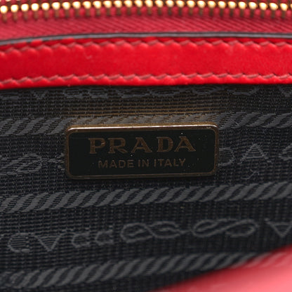 Prada Saffiano Lux Embleme Flap Shoulder Bag Fuoco 6 of 12