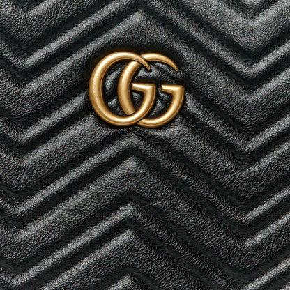 Gucci Vintage Calfskin Matelasse Medium GG Marmont Slim Tote Black 9 of 11