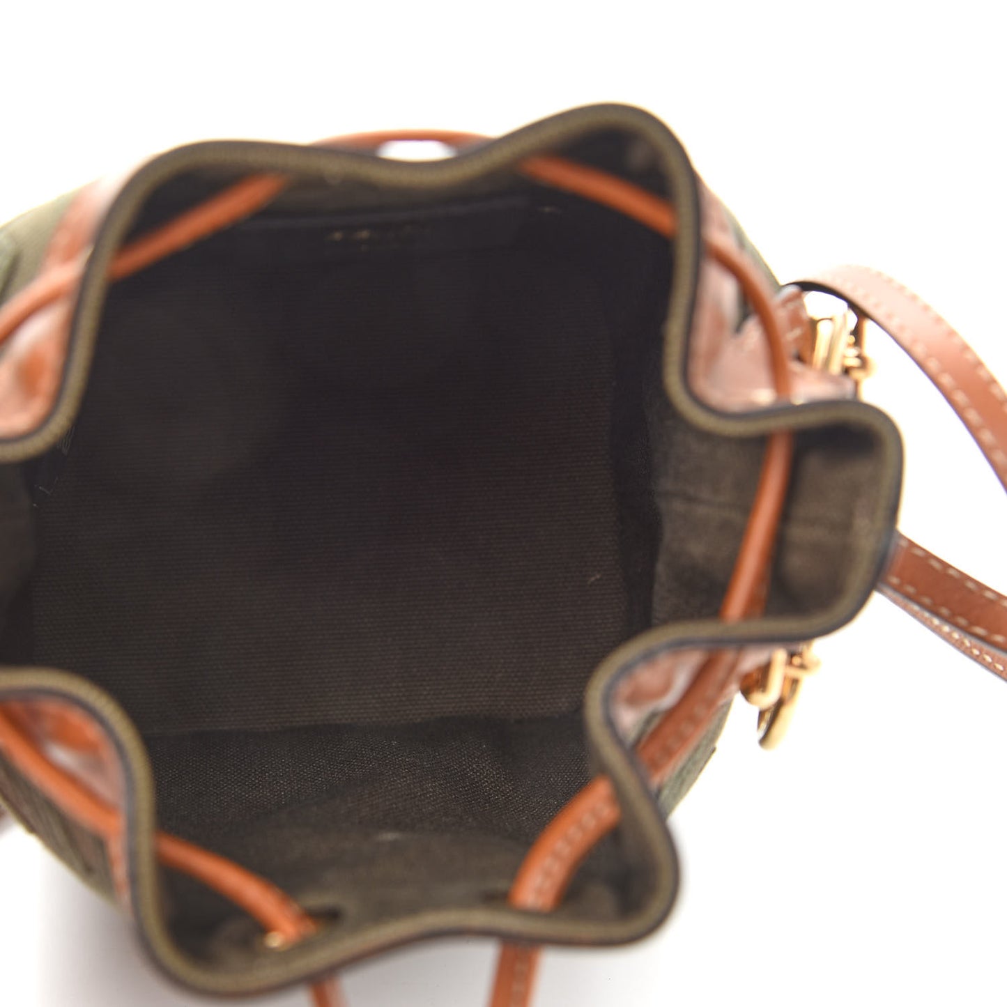 Canvas Vitello King F is Fendi FF Embroidered Mini Mon Tresor Bucket Bag Amazzonia Cuoio
