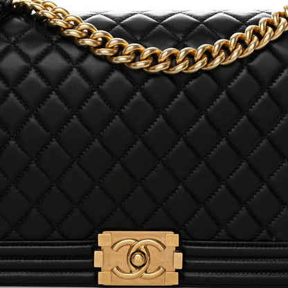 Chanel Lambskin Quilted New Medium Boy Flap Black 8 of 10
