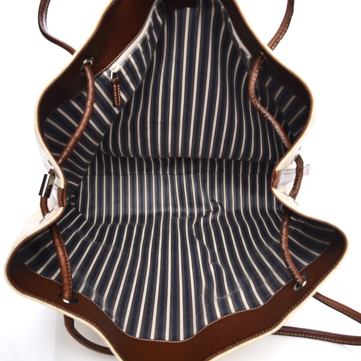 GG Supreme Monogram Large Nice Tote Brown