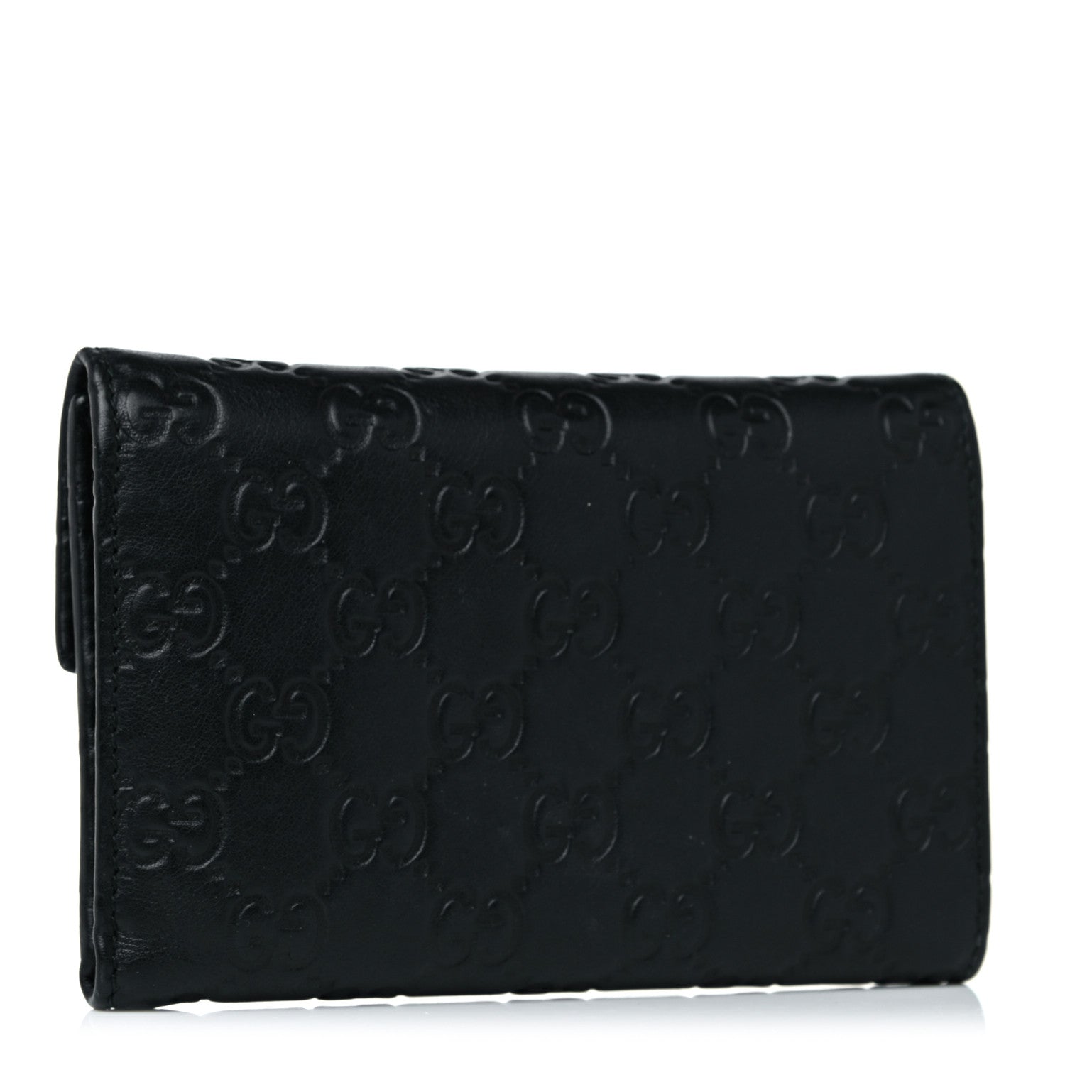 Gucci Guccissima Continental Flap Wallet Black 3 of 11