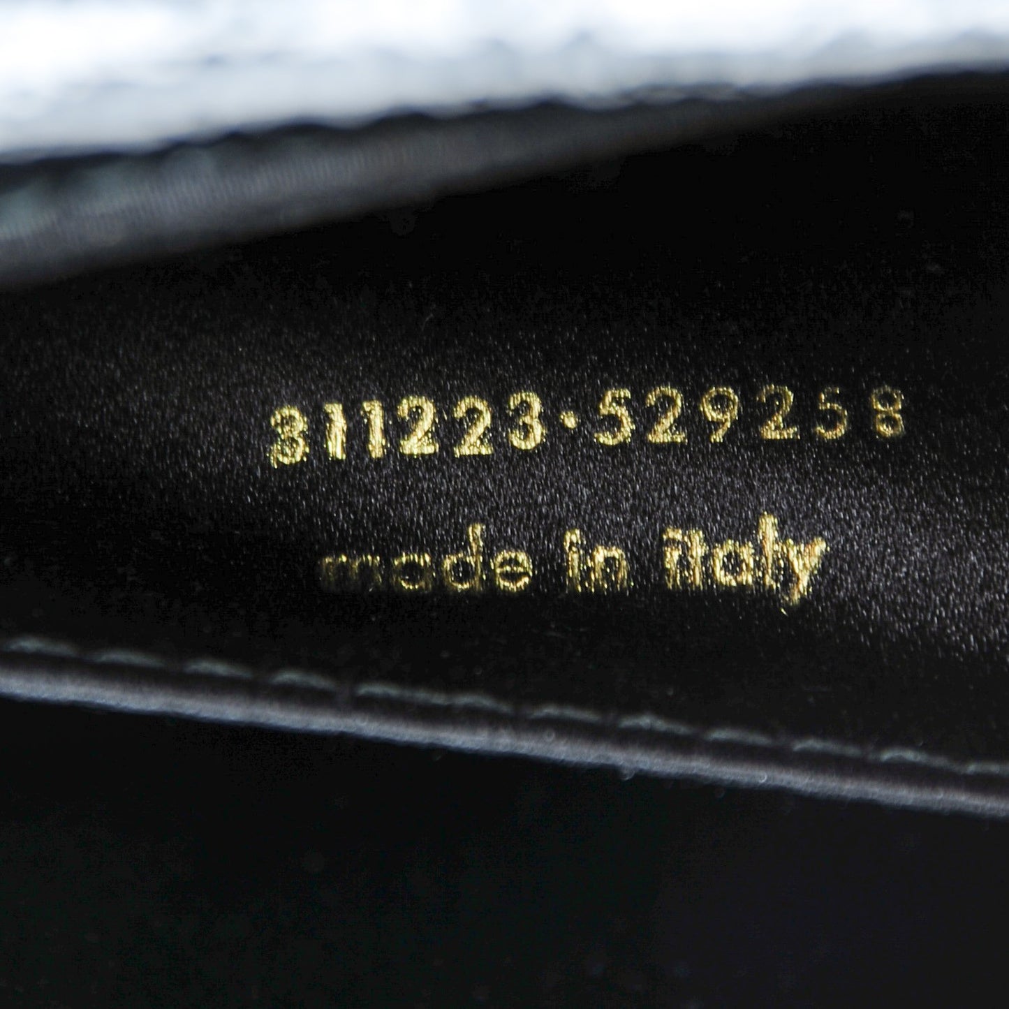 Textured Patent Monogram Large Belle De Jour Clutch Black