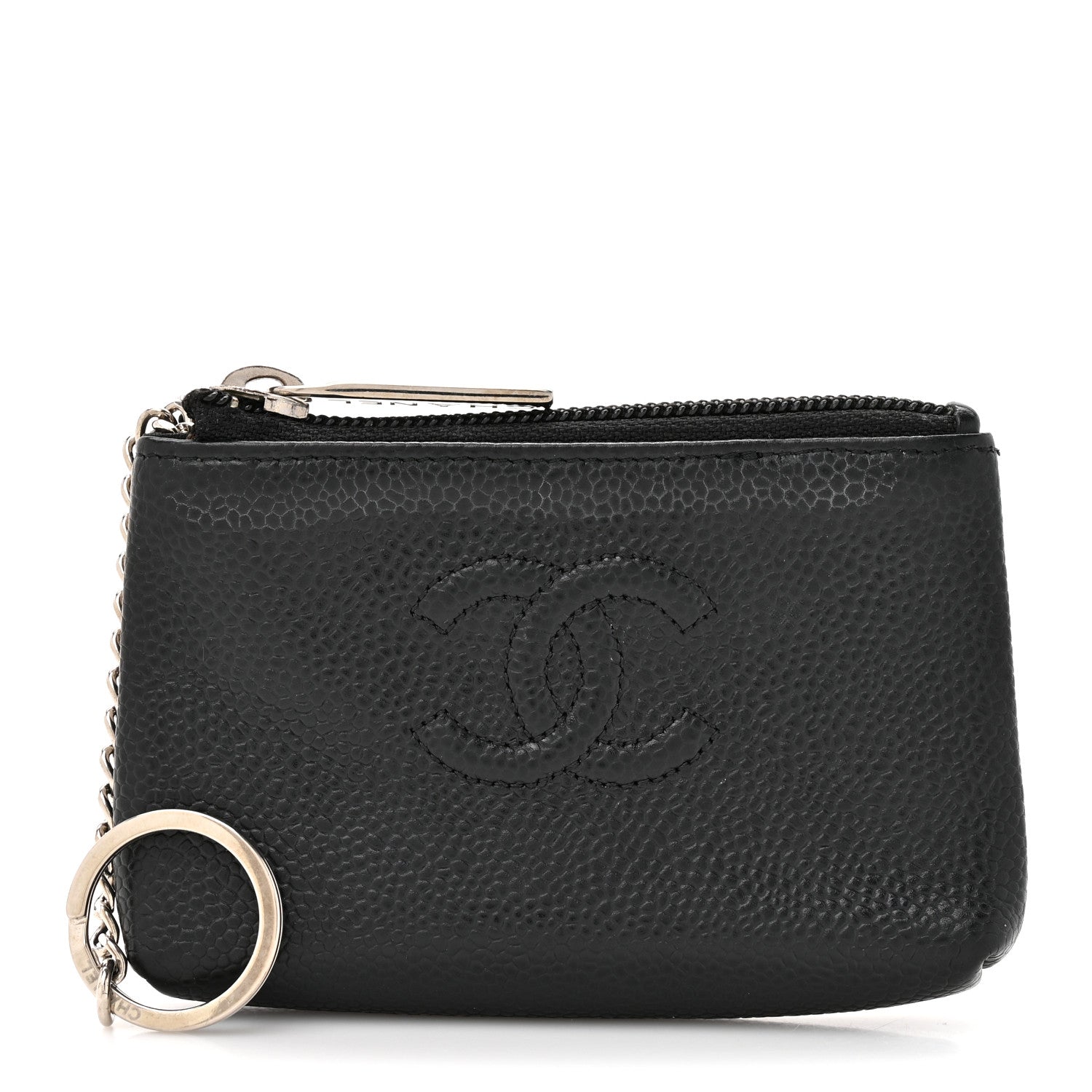 Chanel Caviar Timeless CC Key Holder Case Black 1 of 9