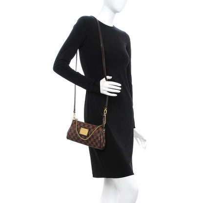 Louis Vuitton Damier Ebene Eva Clutch 2 of 8