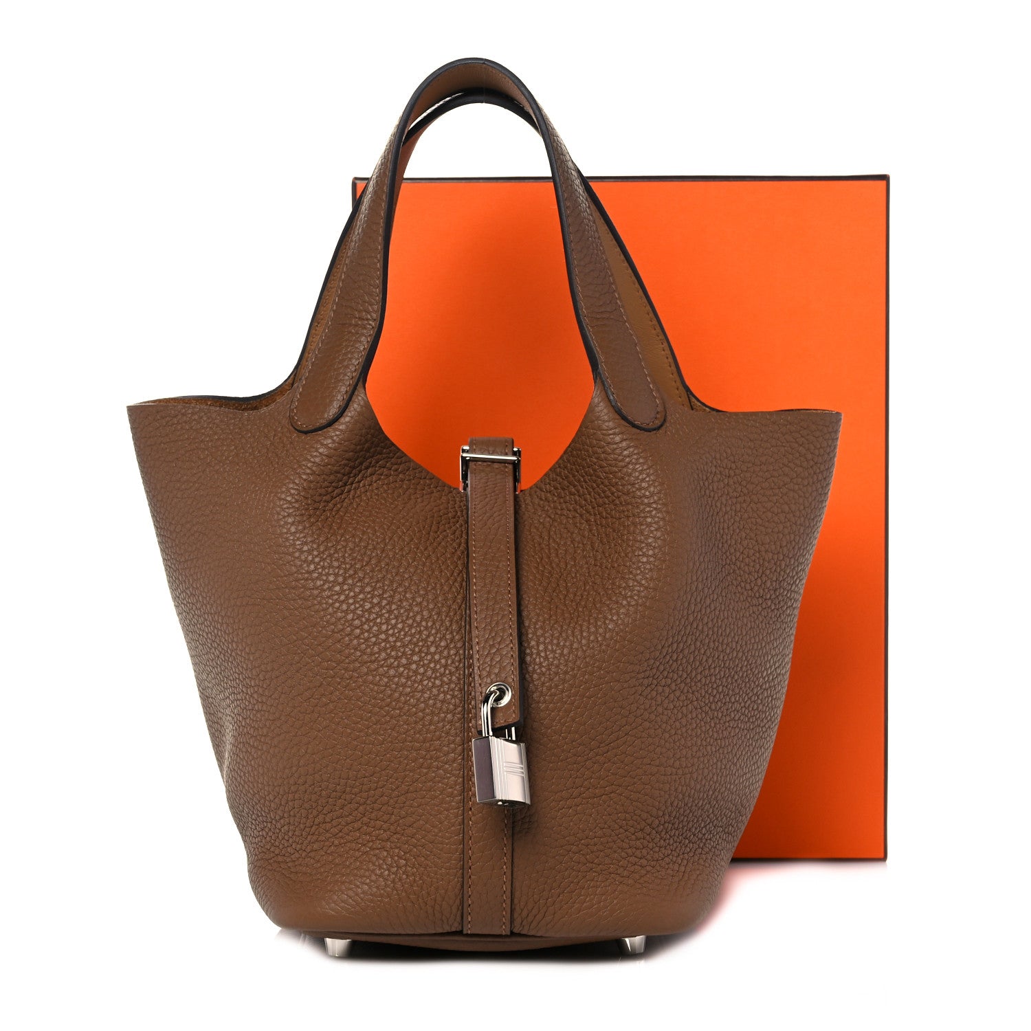 Hermes Taurillon Clemence Swift Eclat Picotin Lock 18 PM Alezan Biscuit 10 of 10