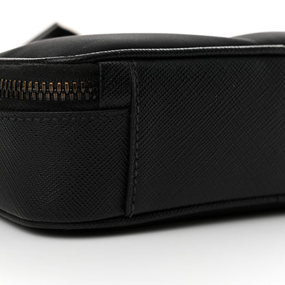 Prada Re-Nylon Saffiano Travel Brique Crossbody Bag Black 8 of 10