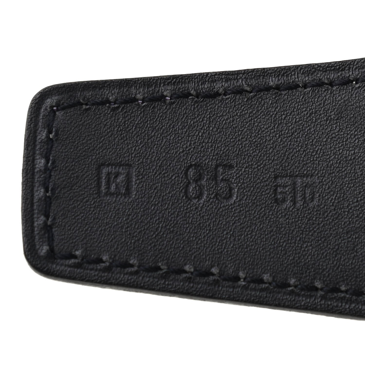 Hermes Swift Epsom 32mm Belt Strap 85 Black White 4 of 6