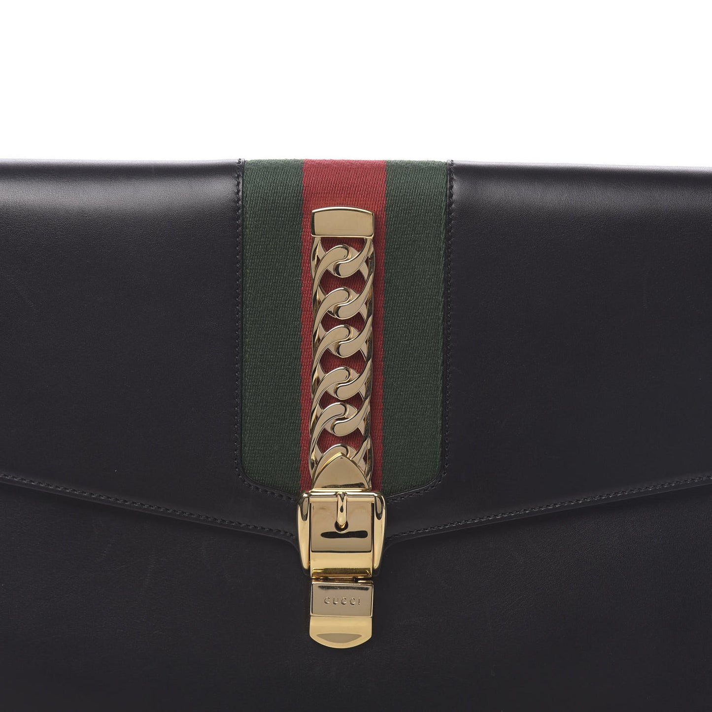 Calfskin Maxi Sylvie Clutch Black