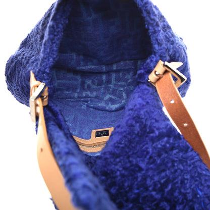 Fendi Mink Fur Mama Baguette Blue 5 of 9
