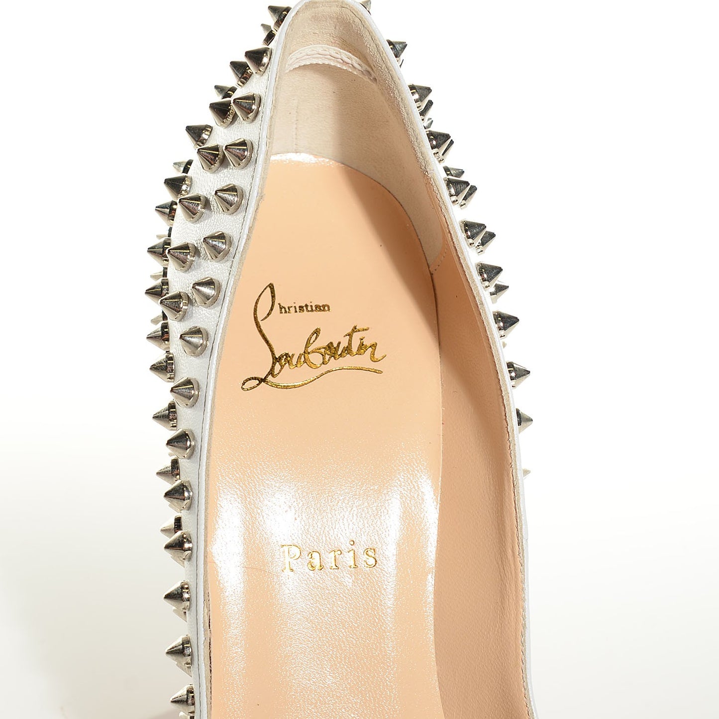 Nappa Pigalle Spikes 120 Pumps 38.5 White