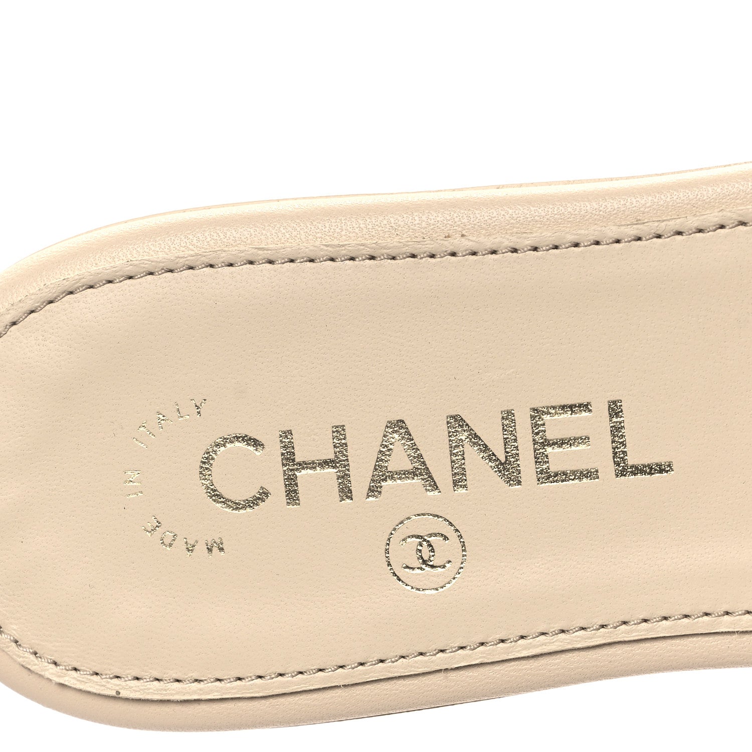 Chanel Lambskin Quilted Turnlock Flat Mules 37 Light Beige 7 of 10