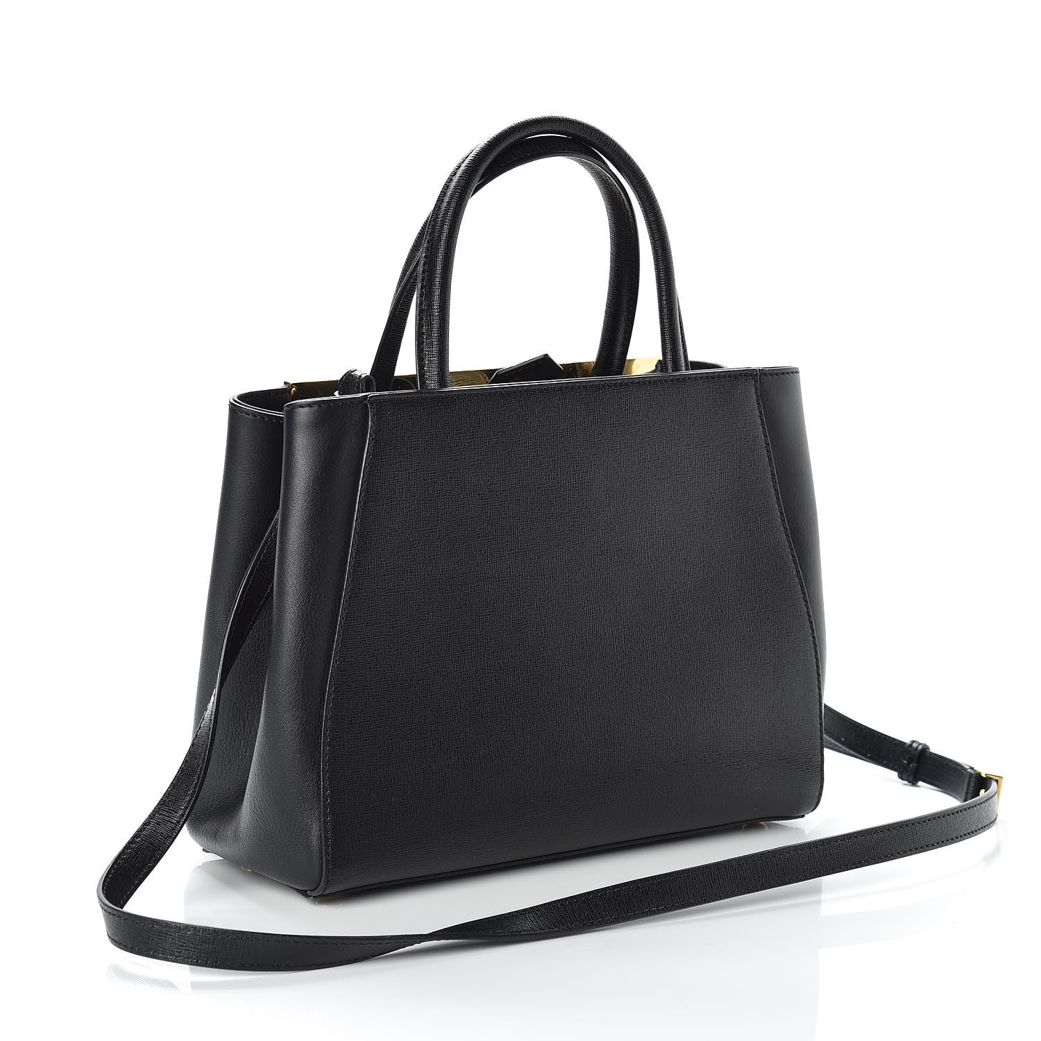 Fendi Vitello Elite Petite 2Jours Tote Black 3 of 10