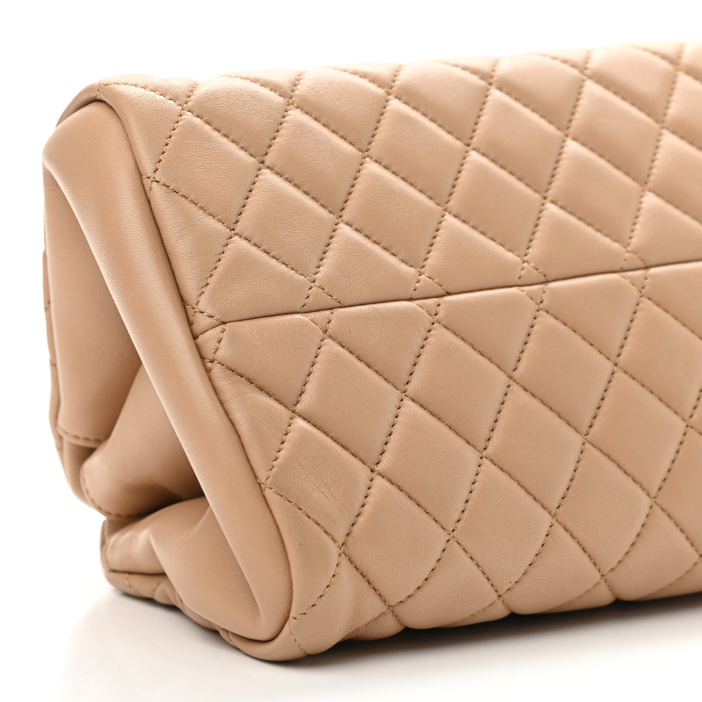 Lambskin Quilted Medium Just Mademoiselle Beige