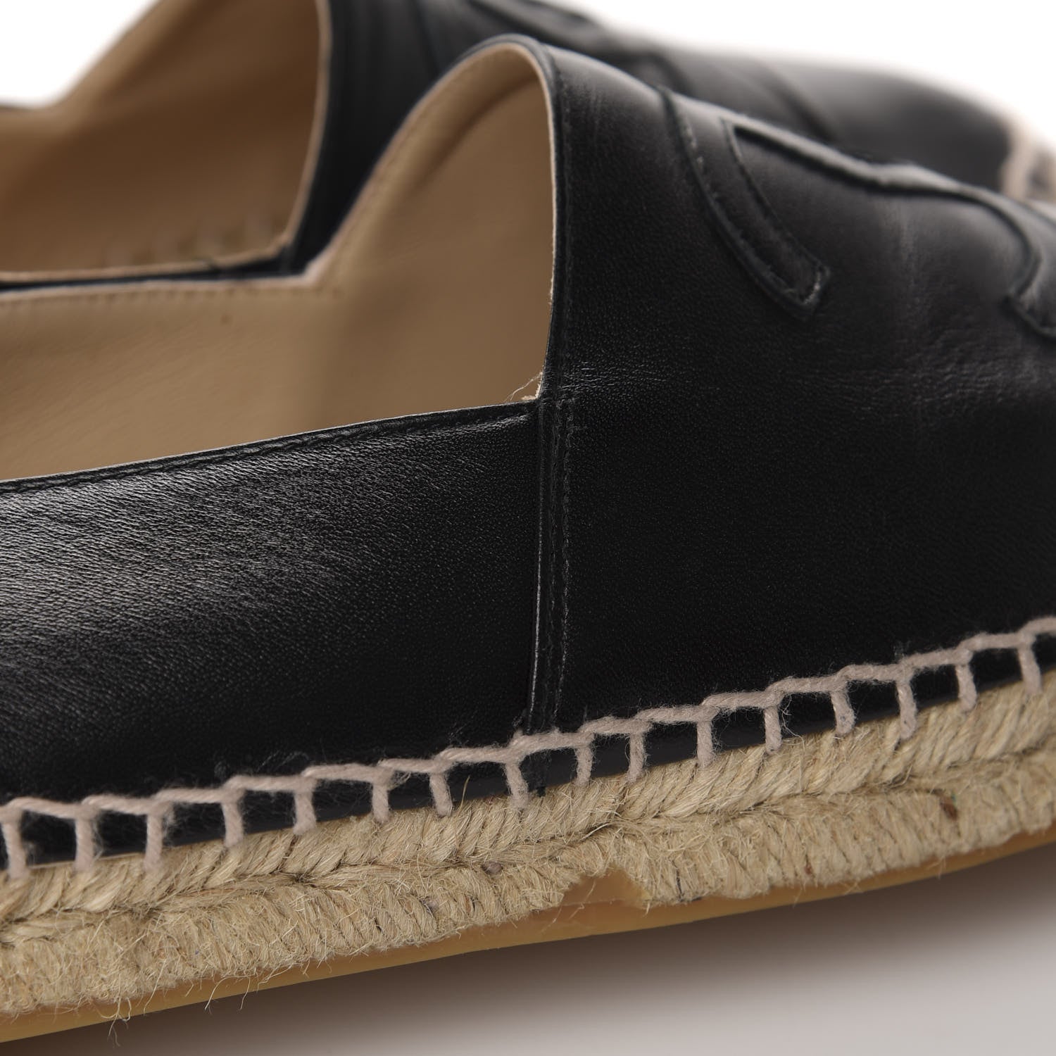 Chanel Lambskin CC Espadrilles 38 Black 10 of 12