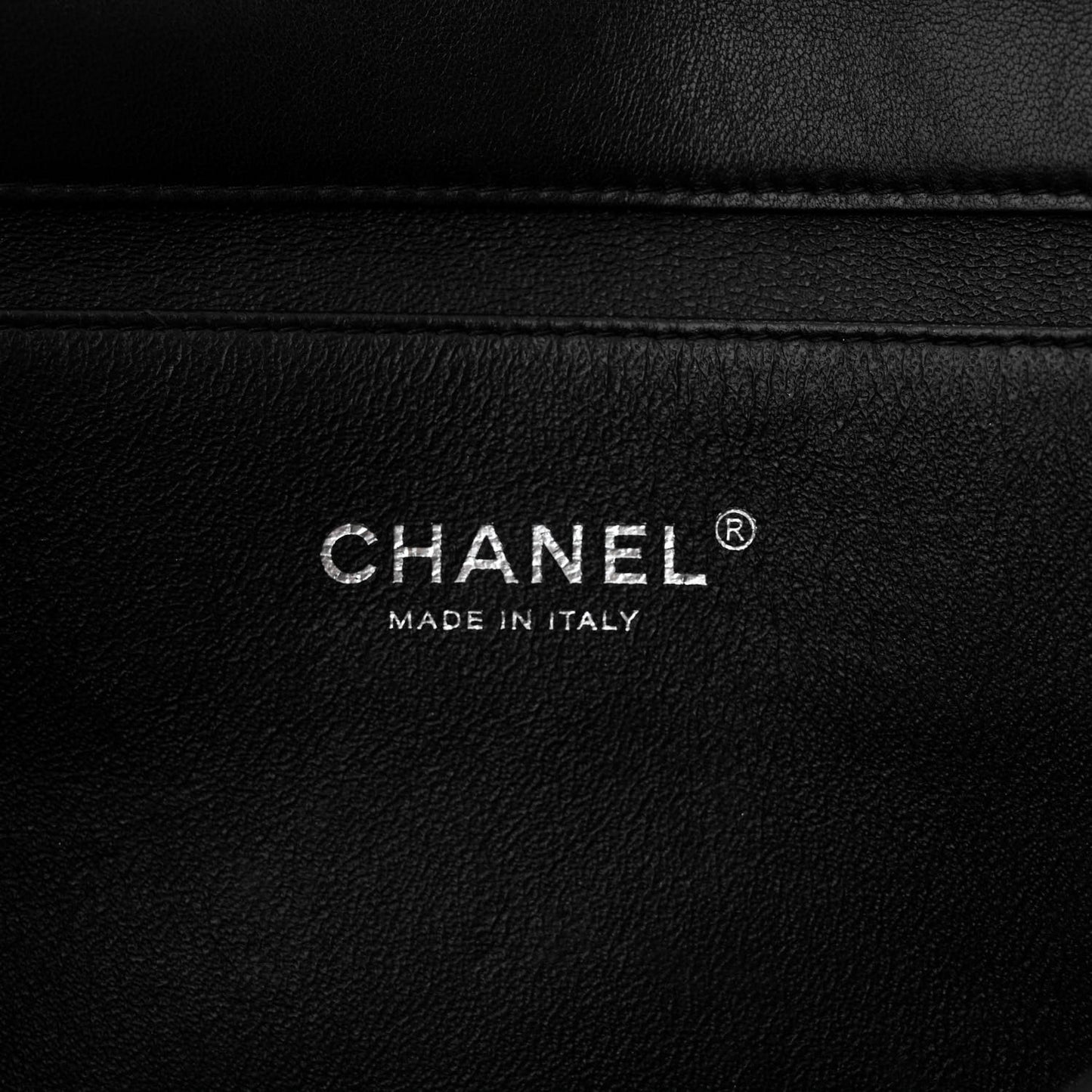 Lambskin Quilted Clutch With Chain Flap Black