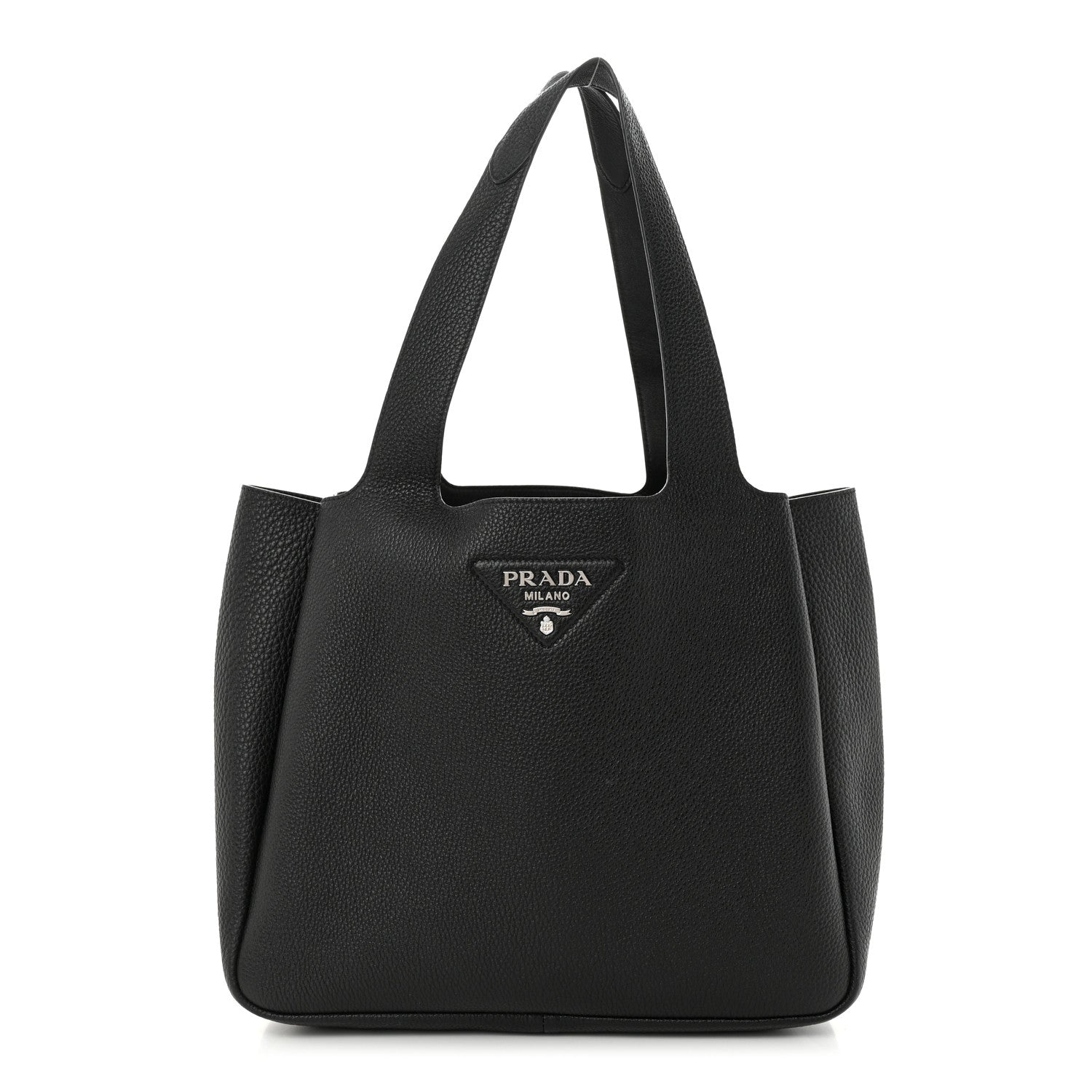 Prada Vitello Daino Soft Large Dynamique Tote Black 1 of 11