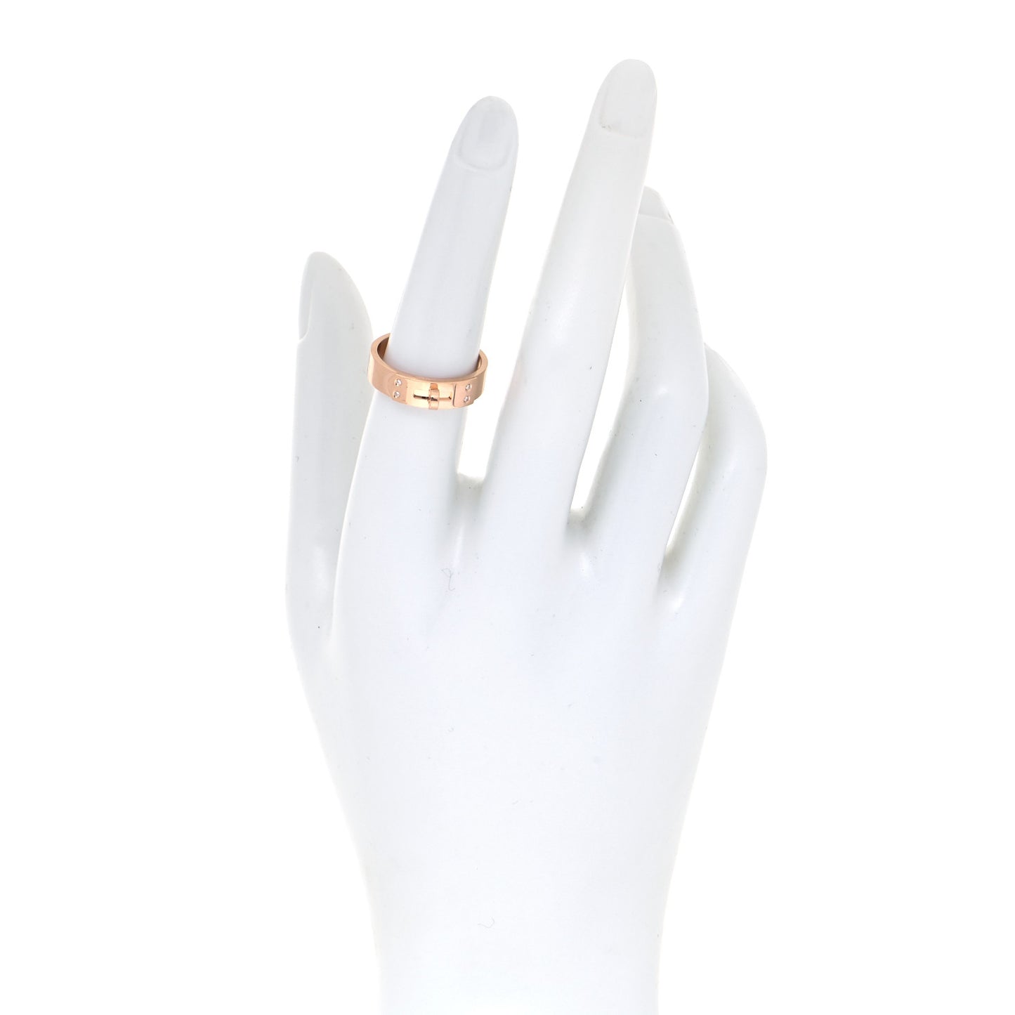 18K Rose Gold Diamond PM Kelly Ring 54 6.75