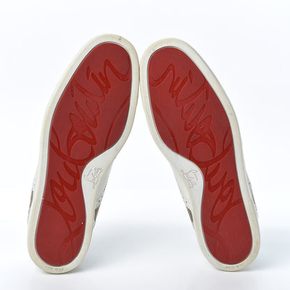 Christian Louboutin Patent Gomme Suede Mens Golfito Flat Sneakers 44.5 Version Mastic 5 of 11