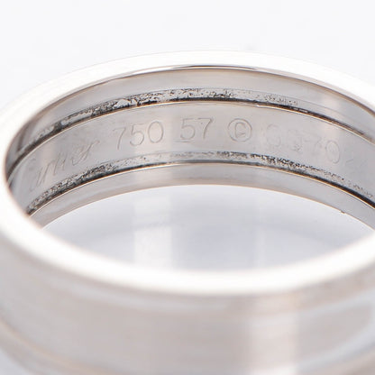 Cartier 18K White Gold 7mm C De Ring 57 8 6 of 7