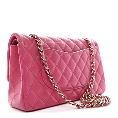 Chanel Lambskin Quilted Medium Double Flap Fuchsia 3 of 11