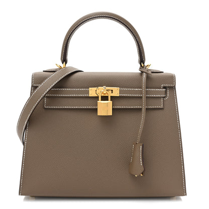 Hermes Epsom Kelly Sellier 25 Etoupe 1 of 9