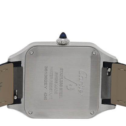 Cartier Stainless Steel Alligator 31.4mm Santos Dumont Quartz Watch Blue 4 of 4