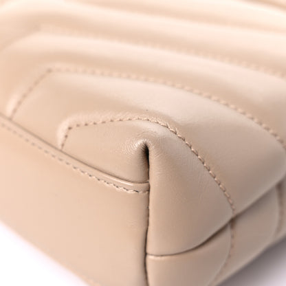 Saint Laurent Calfskin Y Quilted Monogram Toy Loulou Crossbody Bag Latte 11 of 15