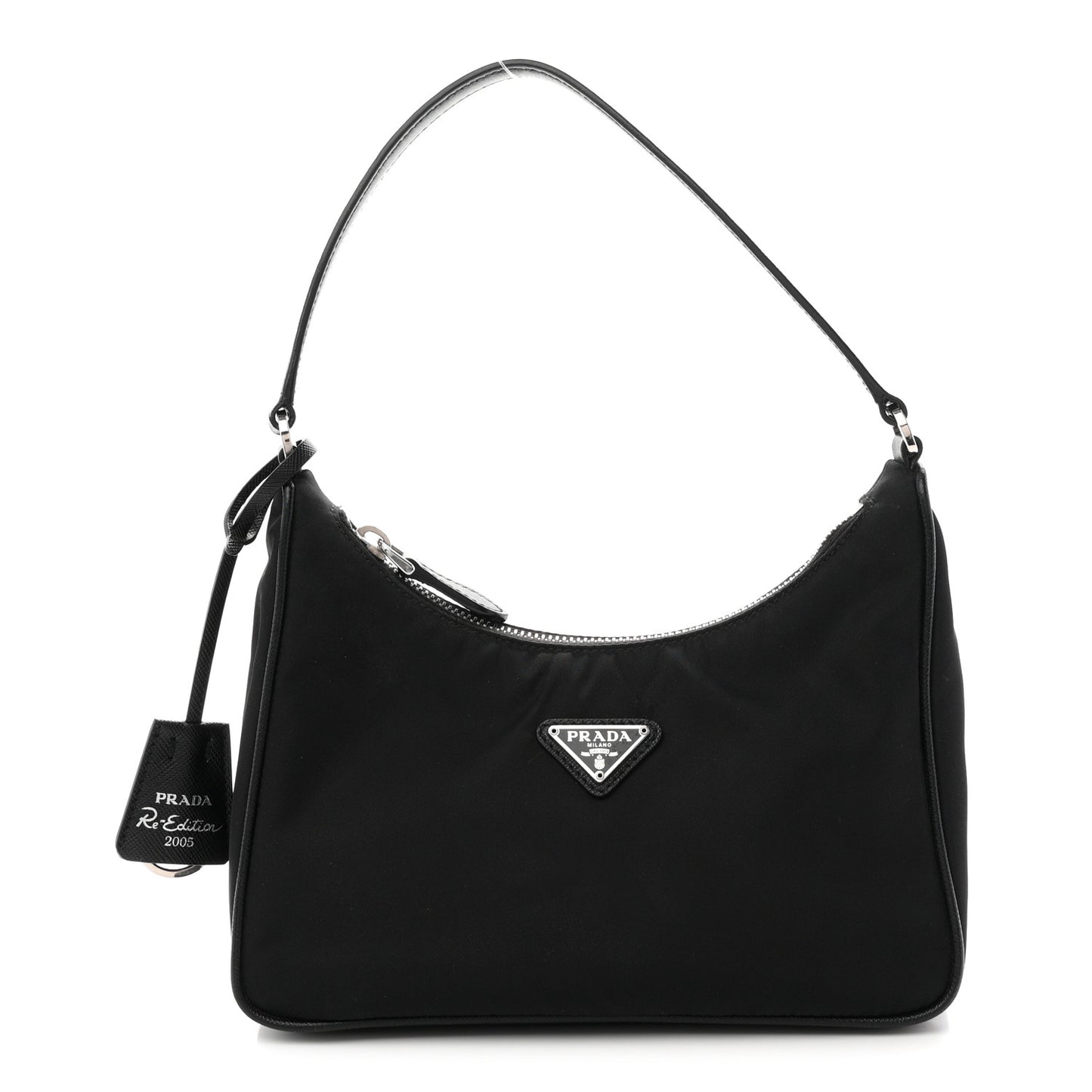 Tessuto Nylon Saffiano Mini Re-Edition 2005 Bag Black